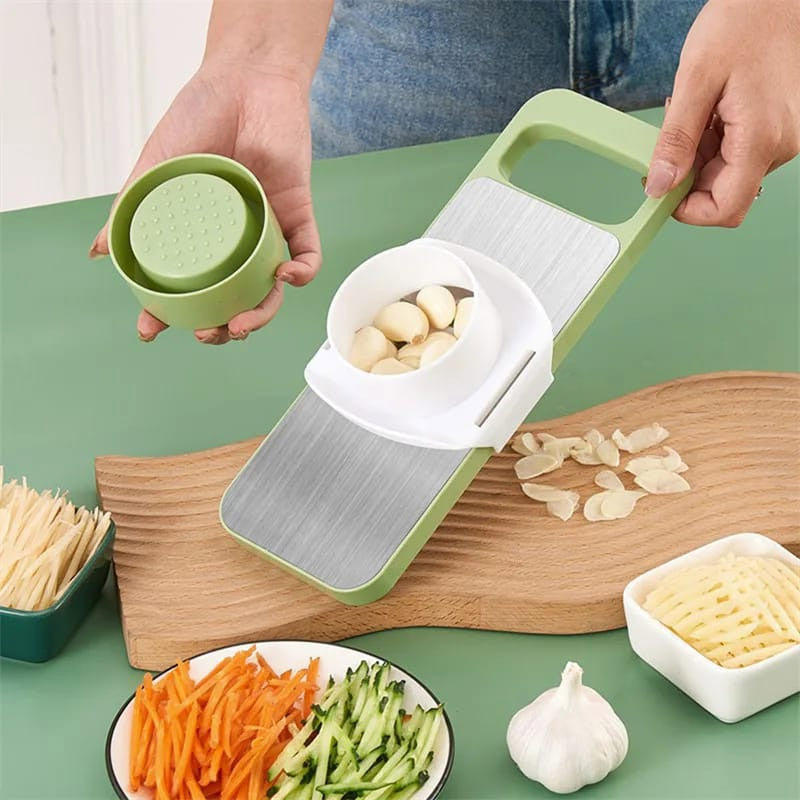 Premium 5-in-1 Multi-Functional Stainless Steel Vegetable Slicer & Food Grater