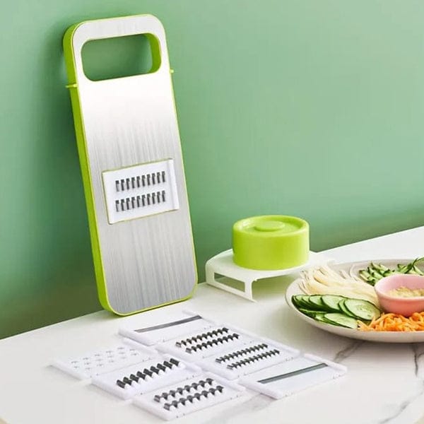 Premium 5-in-1 Multi-Functional Stainless Steel Vegetable Slicer & Food Grater